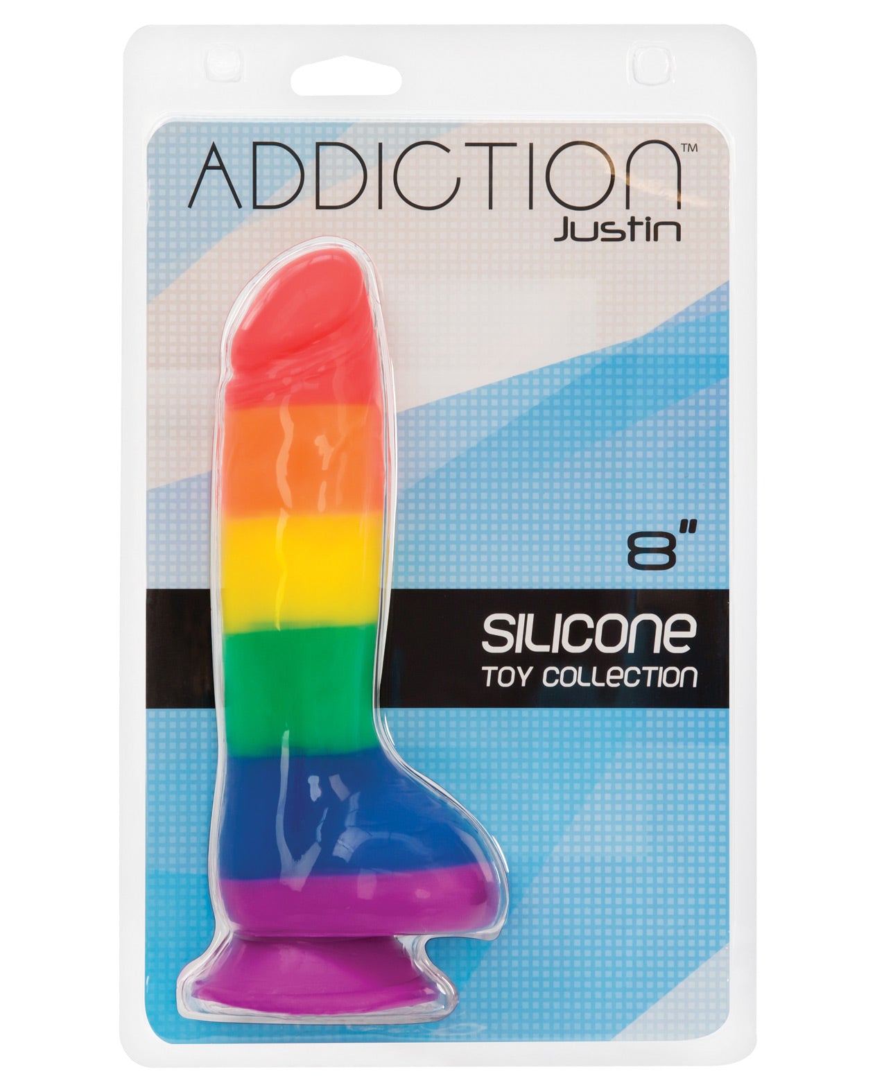 Addiction Justin 8" Dildo - Rainbow - LUST Depot