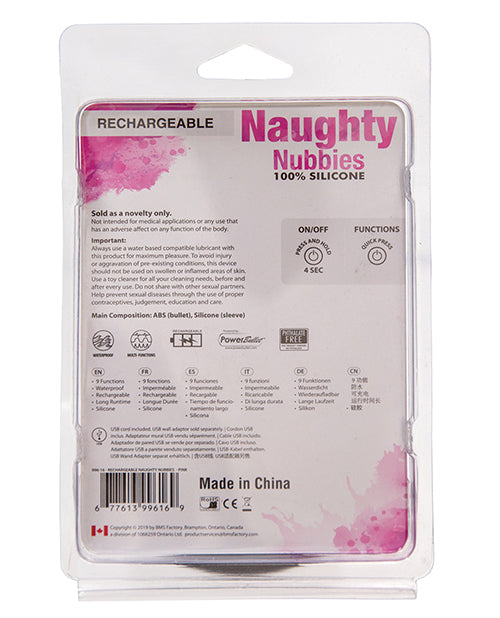 Naughty Nubbles Rechargeable - Pink - LUST Depot