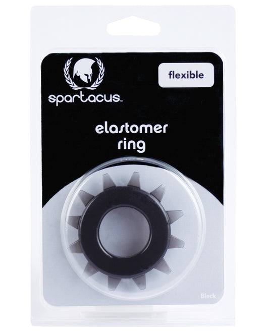 Spartacus Elastomer Stud Cock Ring - Black - LUST Depot