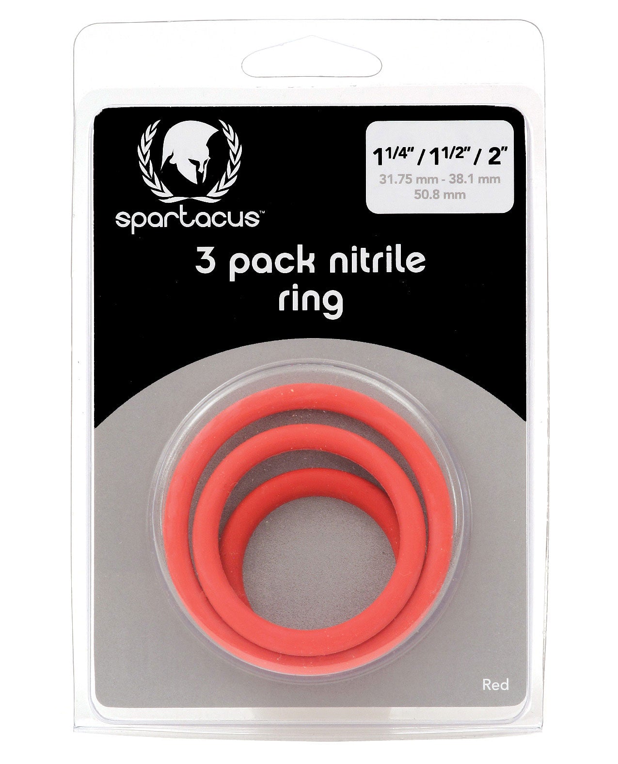 Spartacus Nitrile Cock  Ring Set - Red Pack Of 3 - LUST Depot