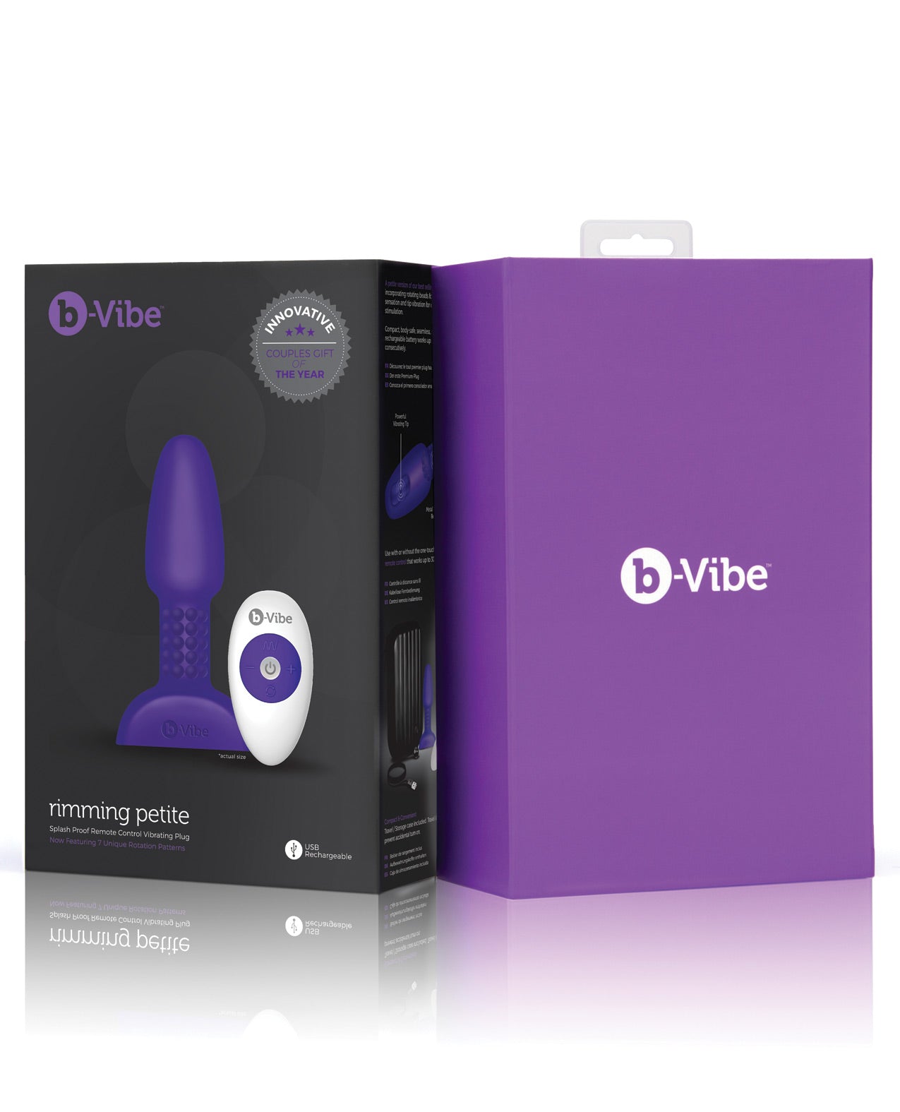B-vibe Petite Rimming Plug - Purple - LUST Depot