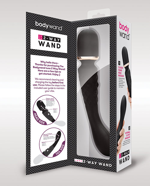 Xgen Bodywand Luxe 2 Way Wand Head Massager - Black - LUST Depot