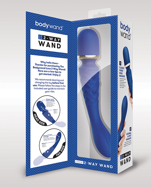 Xgen Bodywand Luxe 2 Way Wand Head Massager - Blue - LUST Depot