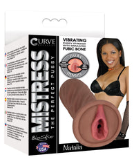 Curve Mistress Vibrating Pubic Bone Stroker Natalia - Chocolate - LUST Depot