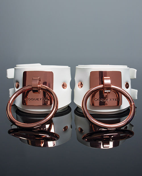 Pleasure Collection Adjustable Handcuffs - White/rose Gold - LUST Depot
