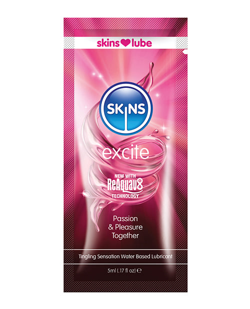 Skins Excite Water Based Lubricant - 5 Ml Foil - LUST Depot