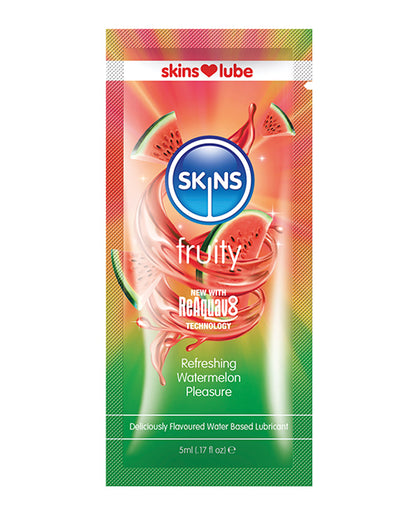 Skins Water Based Lubricant - 5 Ml Foil Watermelon - LUST Depot