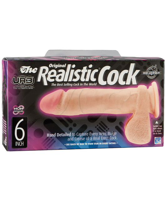 Realistic 6" Ultraskyn Cock W-balls - White - LUST Depot