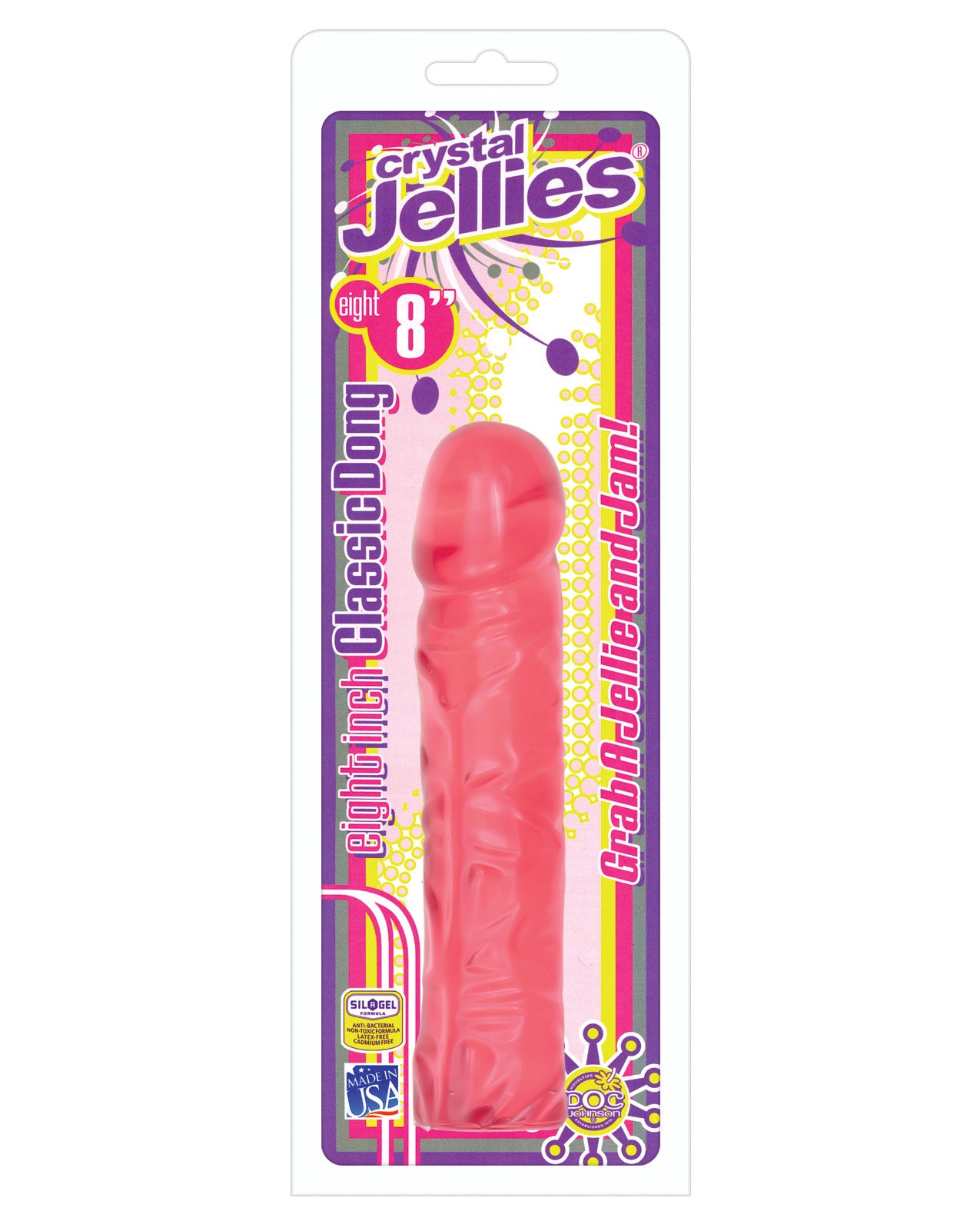 Crystal Jellies 8" Classic Dildo - Pink - LUST Depot