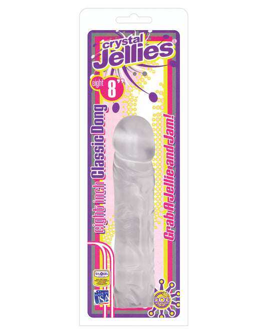 Crystal Jellies 8" Classic Dildo - Clear - LUST Depot