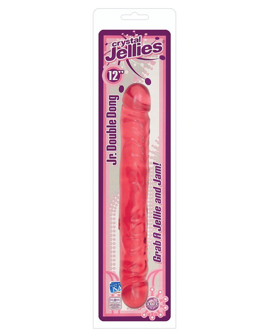 Crystal Jellies 12" Jr. Double Dong - Pink - LUST Depot