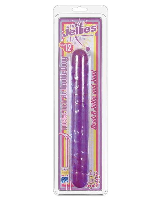Crystal Jellies 12" Jr. Double Dong - Purple - LUST Depot
