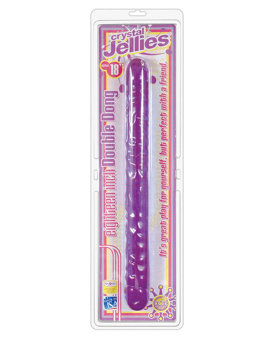 Crystal Jellies 18" Double Dong - Purple - LUST Depot