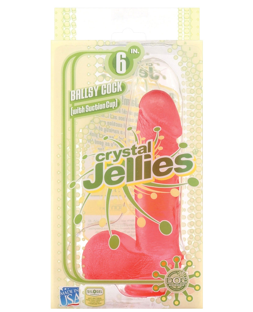 Crystal Jellies 7" Ballsy Cock - Pink - LUST Depot