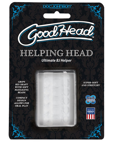 Good Head Helping Head Ultimate Bj Helper 2" Masturbator - Clear - LUST Depot
