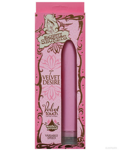 Naughty Secret 7" Velvet Desire Waterproof Vibe - Pink - LUST Depot