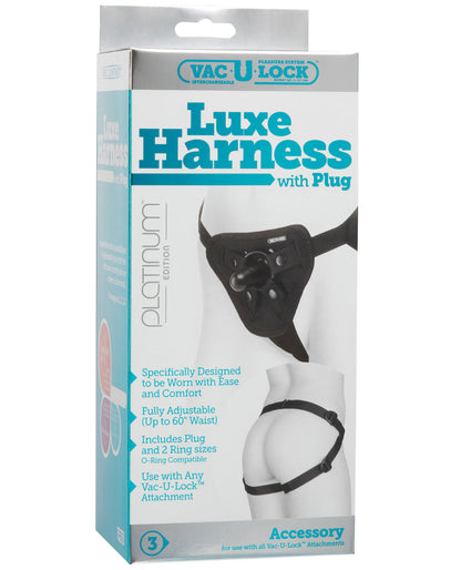 Vac-u-lock Platinum Edition Accessories Luxe Harness - Black - LUST Depot