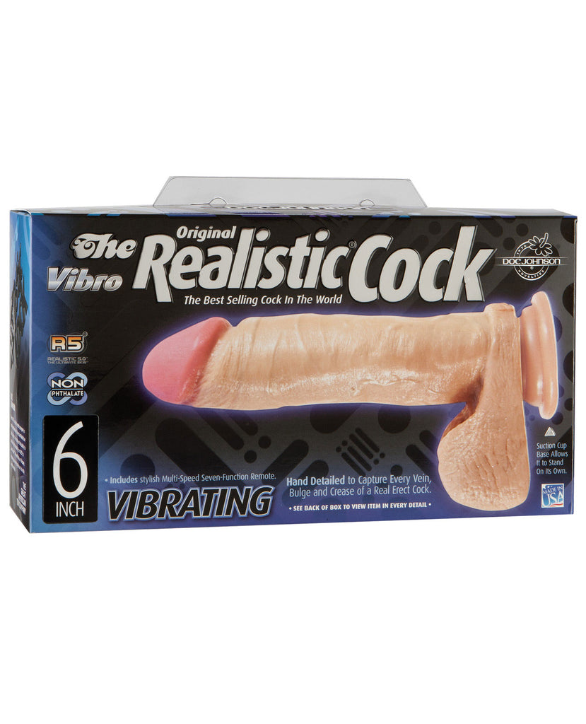 Vibrating 6" Realistic Cock - Flesh - LUST Depot