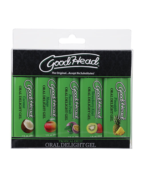 Goodhead Tropical Fruits Oral Delight Gel - Asst. Flavors Pack Of 5 - LUST Depot