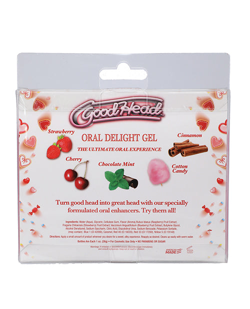 Goodhead Oral Delight Gel Pack - 1 Oz Strawberry-cherry-cotton Candy-chocolate Mint-cinnamon - LUST Depot