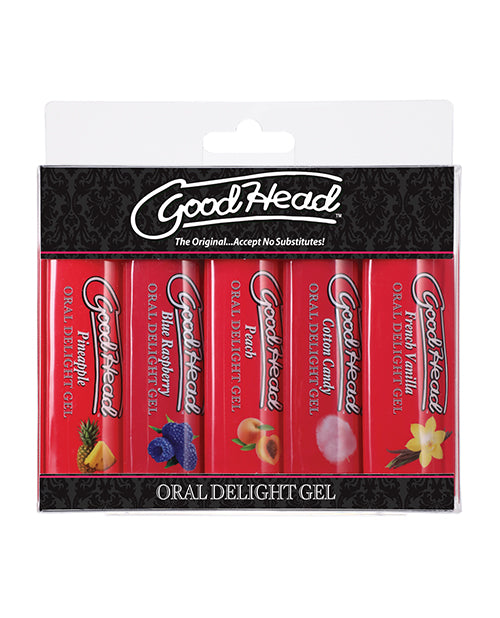 Goodhead Oral Delight Gel - 1 Oz Asst. Flavors Pack Of 5 - LUST Depot