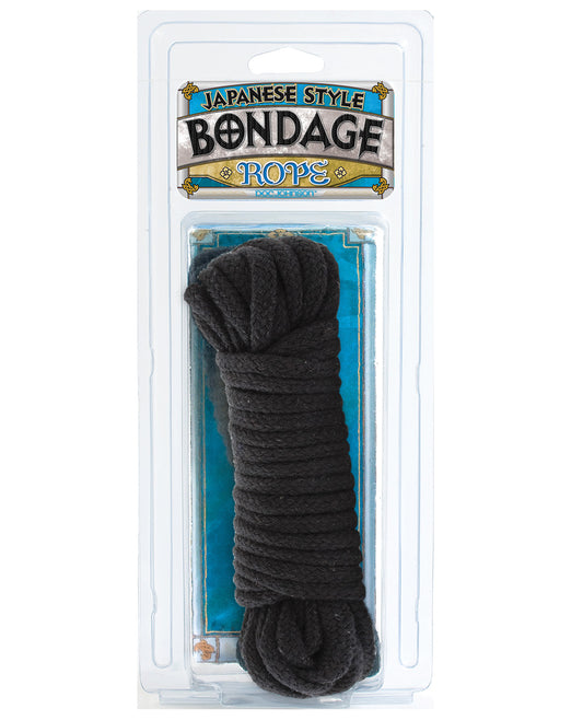 Japanese Style Bondage Cotton Rope - Black - LUST Depot