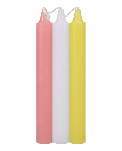 Japanese Drip Candles - Pack Of 3 Pink-white-yellow - LUST Depot