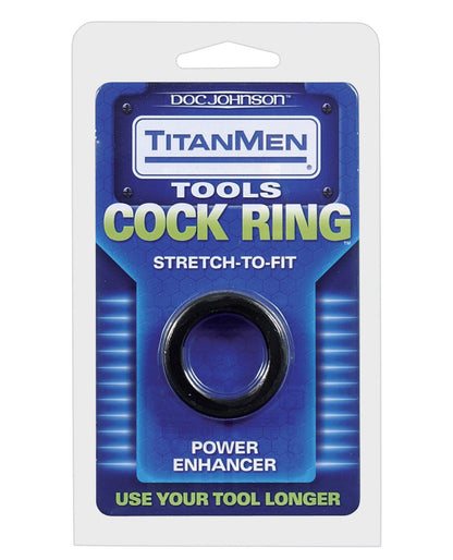 Titanmen Tools Cock Ring - Black - LUST Depot