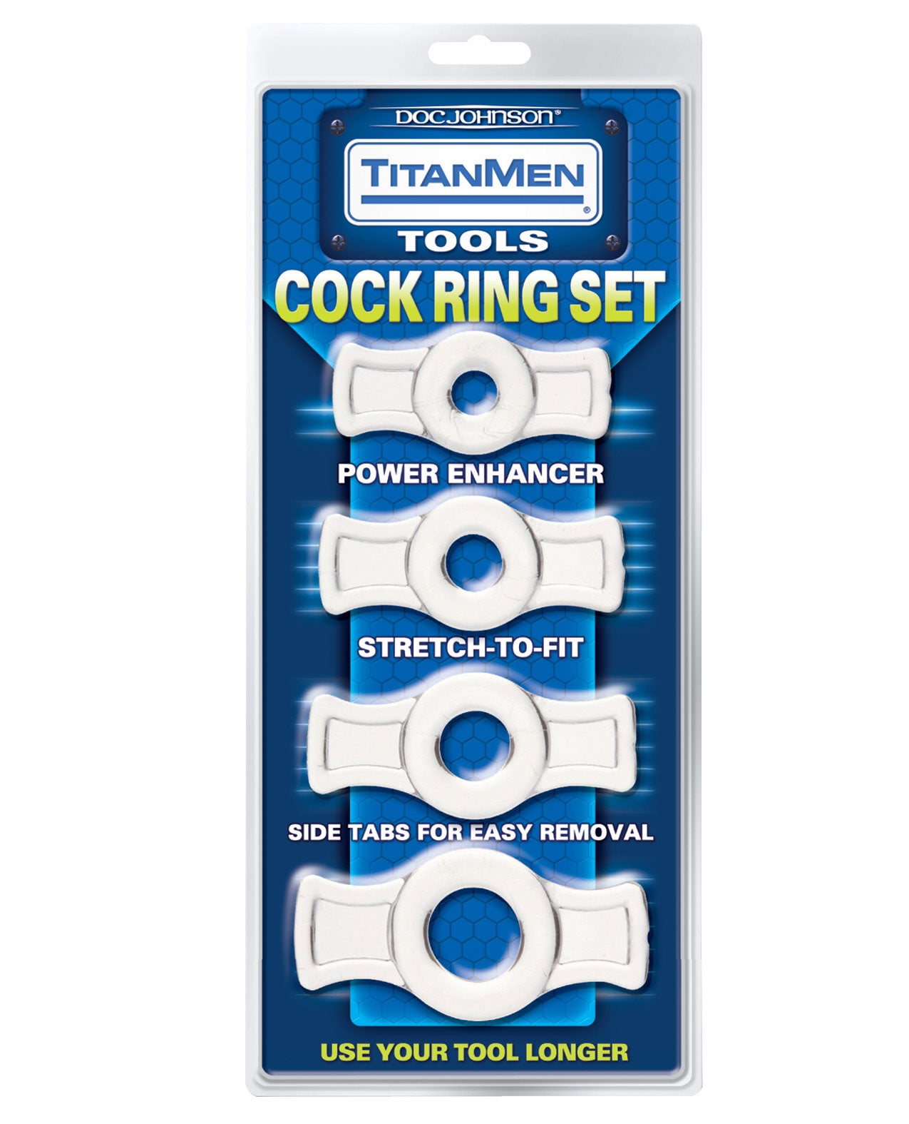 Titanmen Tools Cock Ring Set - Clear - LUST Depot