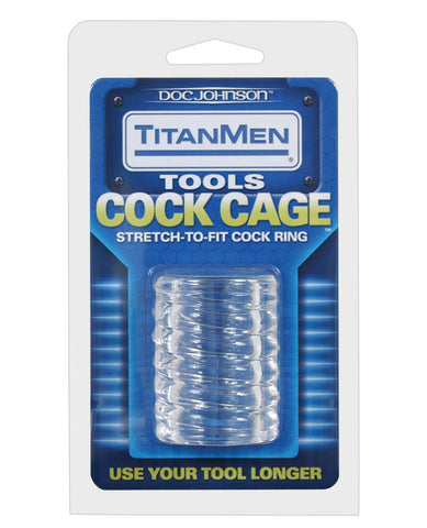 Titanmen Tools Cock Cage - Clear - LUST Depot