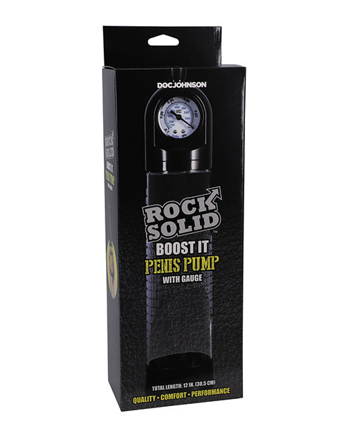 Rock Solid Boost It Penis Pump W/gauge - LUST Depot