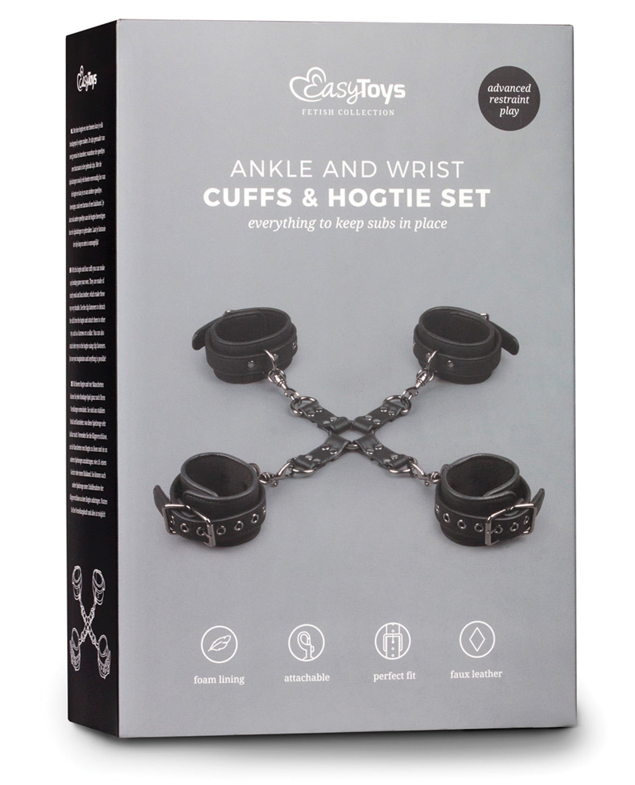 Easy Toys Hogtie W-hand & Anklecuffs - Black - LUST Depot