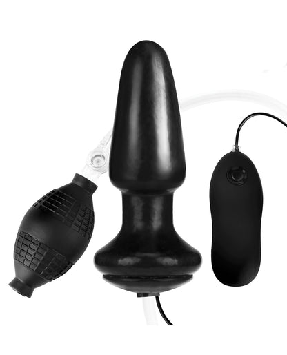 Lux Fetish 4" Inflatable Vibrating Butt Plug - LUST Depot