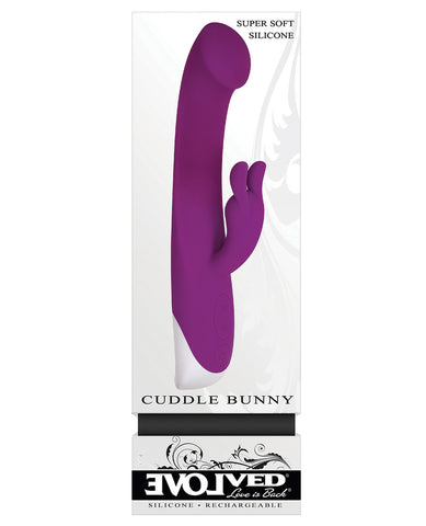 Evolved Dual Stim Rechargable Cuddle Bunny - Purple - LUST Depot