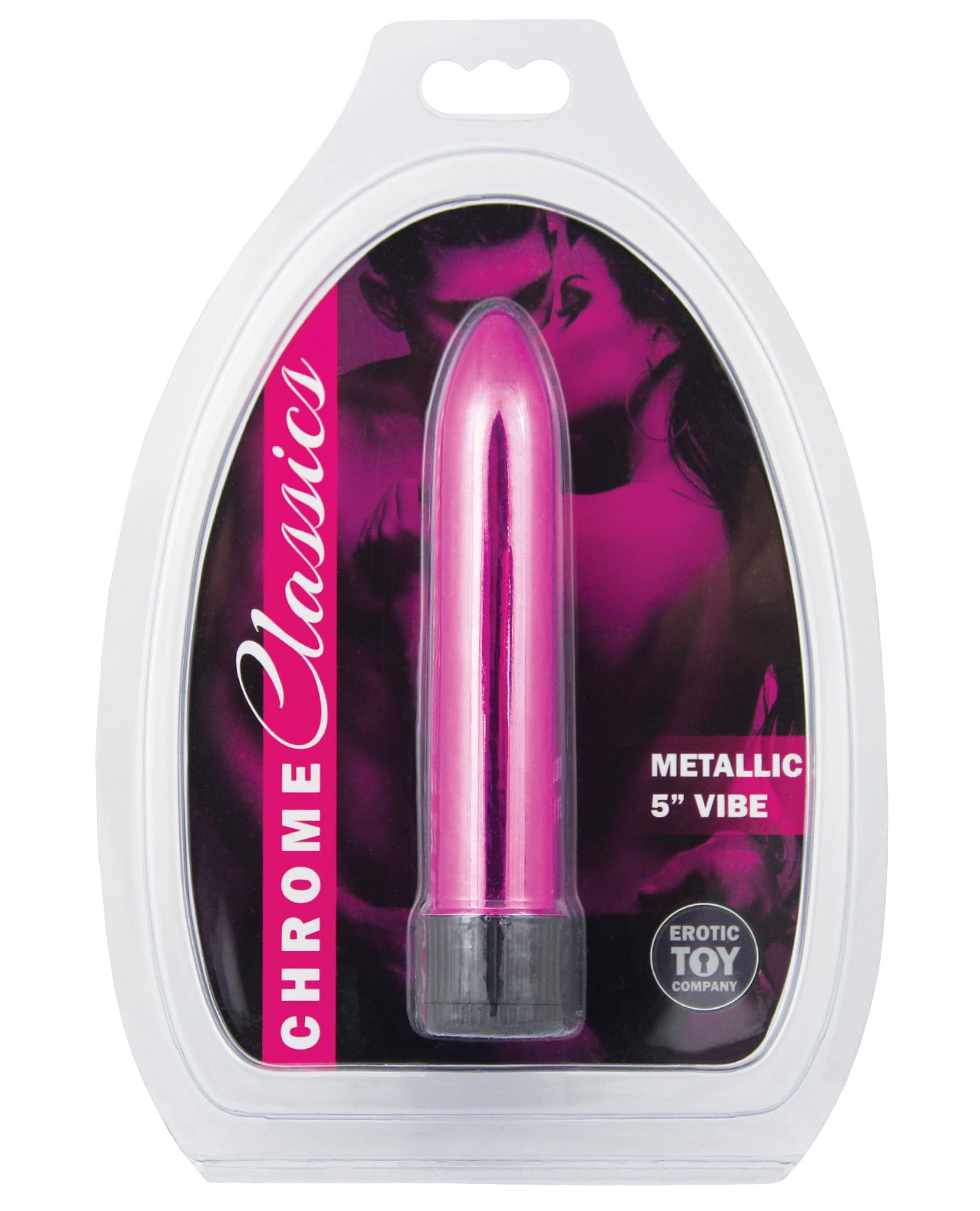 Erotic Toy Company Chrome Classics 5" Vibe - Pink - LUST Depot