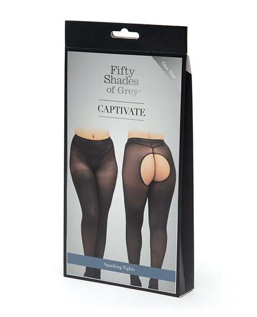 Fifty Shades Of Grey Captivate Spanking Tights - Black One Size - LUST Depot