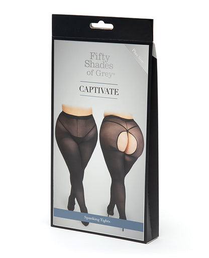 Fifty Shades Of Grey Captivate Spanking Tights - Black One Size Queen - LUST Depot