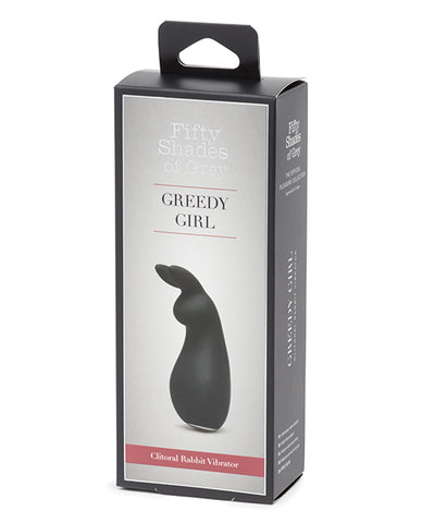 Fifty Shades Of Grey Greedy Girl Rechargeable Clitoral Rabbit Vibrator - Black - LUST Depot