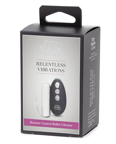 Fifty Shades Of Grey Relentless Vibrations Remote Control Bullet Vibe - Silver - LUST Depot