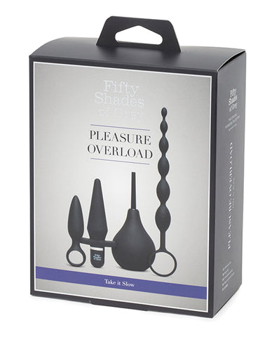 Fifty Shades Of Grey Pleasure Overload Take It Slow Gift Set ( 4 Piece) - LUST Depot