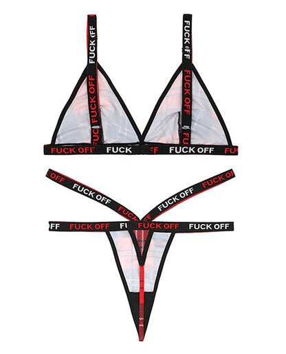 Vibes Fuck Off  Bralette & Thong Plaid S-m - LUST Depot