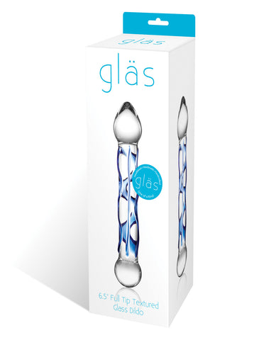 Glas 6.5" Tip Textured Glass Dildo - LUST Depot