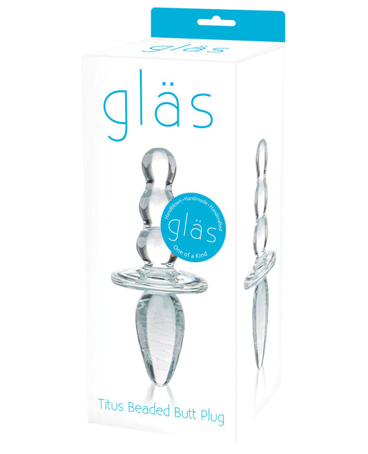 Glas Titus Beaded Glass Butt Plug - LUST Depot