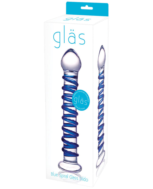 Glas Spiral Glass Dildo - Blue - LUST Depot