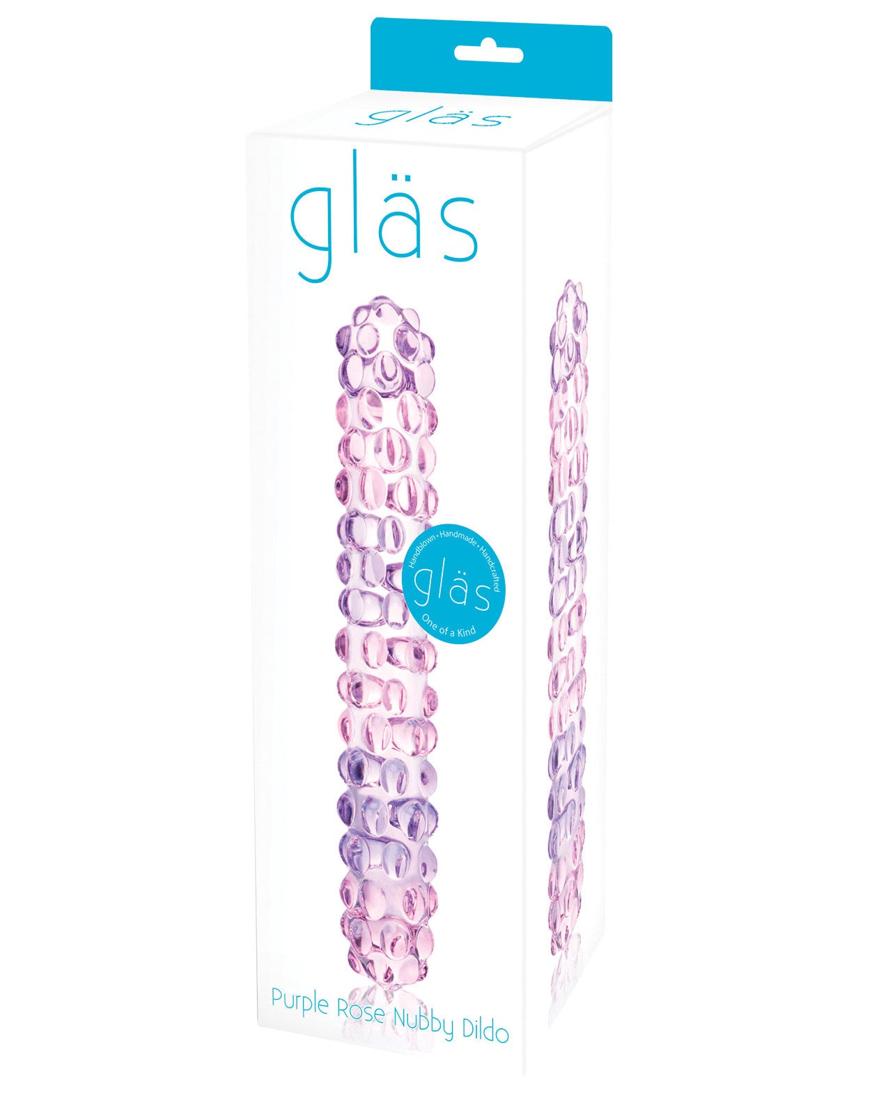 Glas Purple Rose Nubby Glass Dildo - LUST Depot