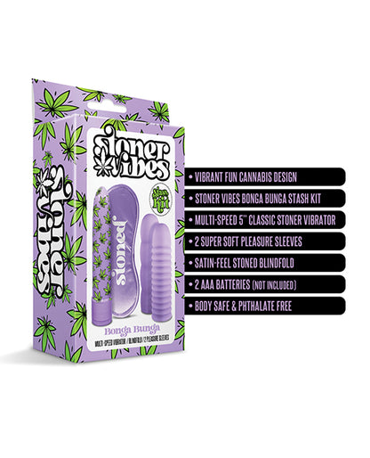 Stoner Vibes Bonga Bunga Stash Kit - Purple - LUST Depot
