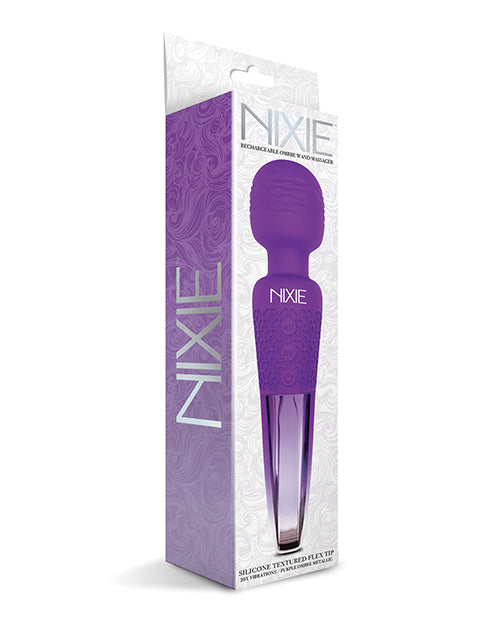 Nixie Rechargeable Wand Massager - Purple Ombre Metallic - LUST Depot