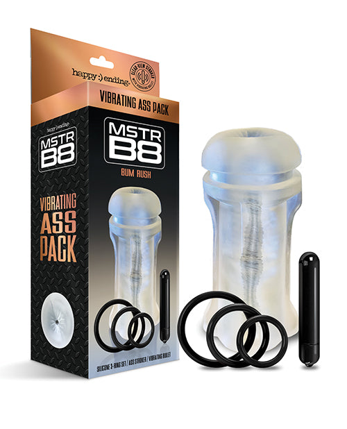 Mstr B8 Vibrating Ass Pack - Kit Of 5 Clear - LUST Depot