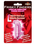 Frisky Finger Light Up Vibrating Finger Bullet - Magenta - LUST Depot