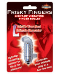 Frisky Finger Light Up Vibrating Finger Bullet - Clear - LUST Depot